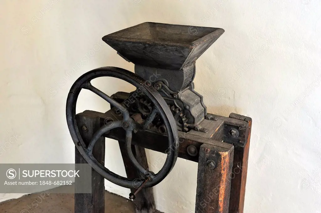 Historic wine press of the Robert Mondavi Winery, Napa Valley, California, USA