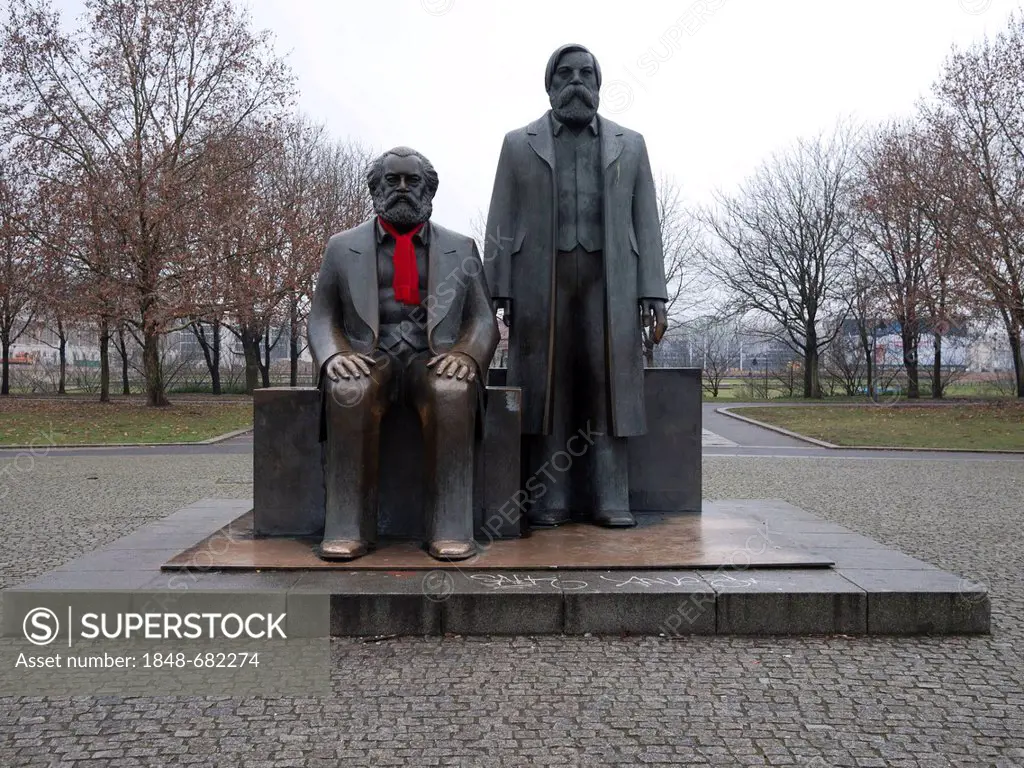 Marx-Engels-Forum monument in Berlin, Germany, Europe