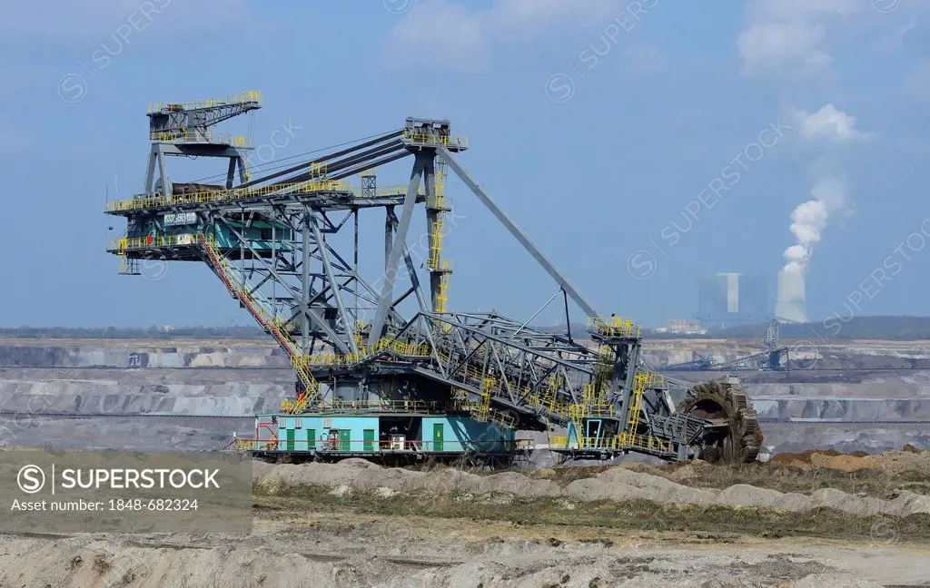 Lignite mining Schleenhain, Saxony, Germany, Europe