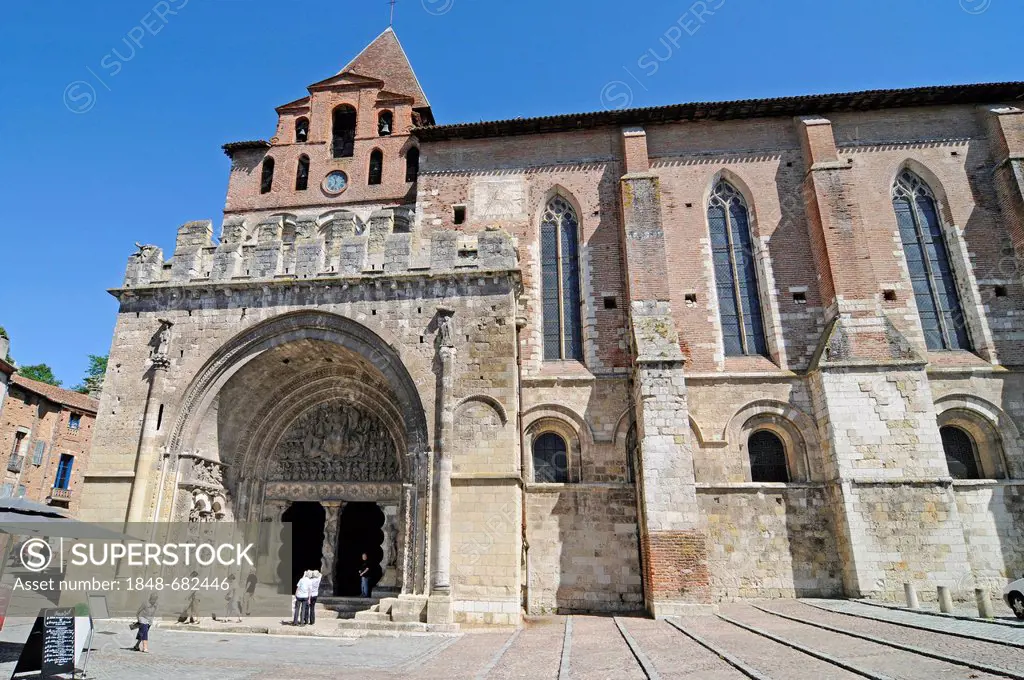 Abbaye Saint-Pierre de Moissac abbey church, Via Podiensis or Chemin de St-Jacques or French Way of St. James, UNESCO World Heritage Site, Moissac, De...