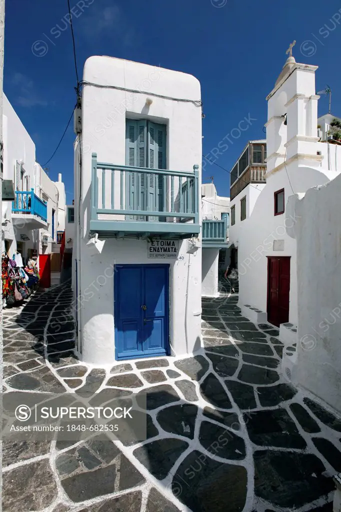 Typical architecture, old town, Mykonos, Greece, Europe