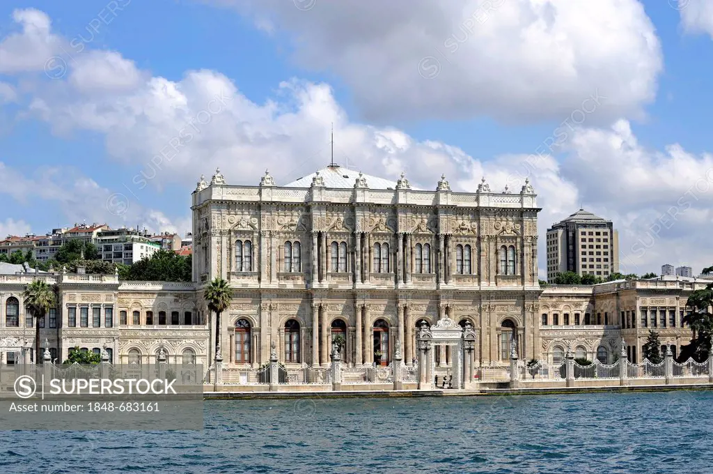 Dolmabahce Sarayi or Dolmabahce Palace, Sultan's Palace, Besiktas, Bosphorus, Bogazici, European bank of Istanbul, Turkey