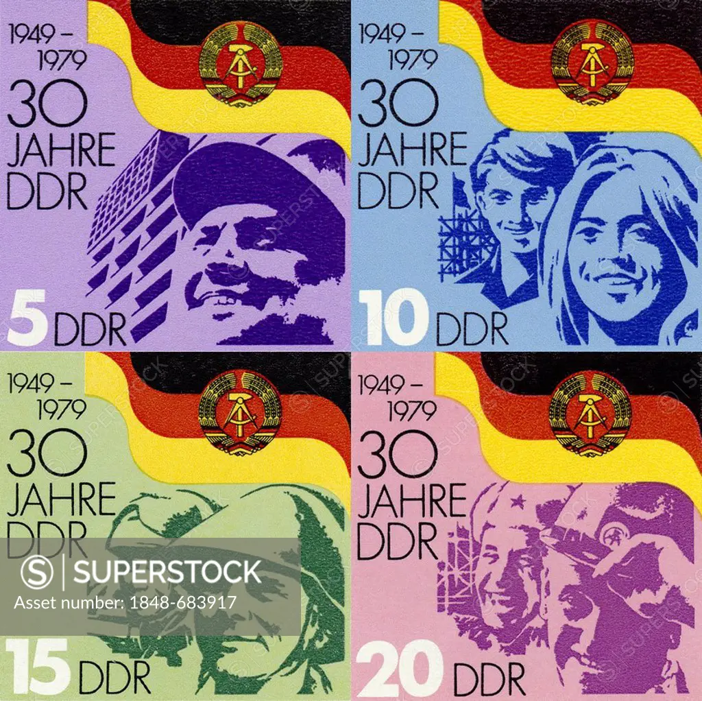 Stamps from the GDR, 30 years of East Germany, 1979