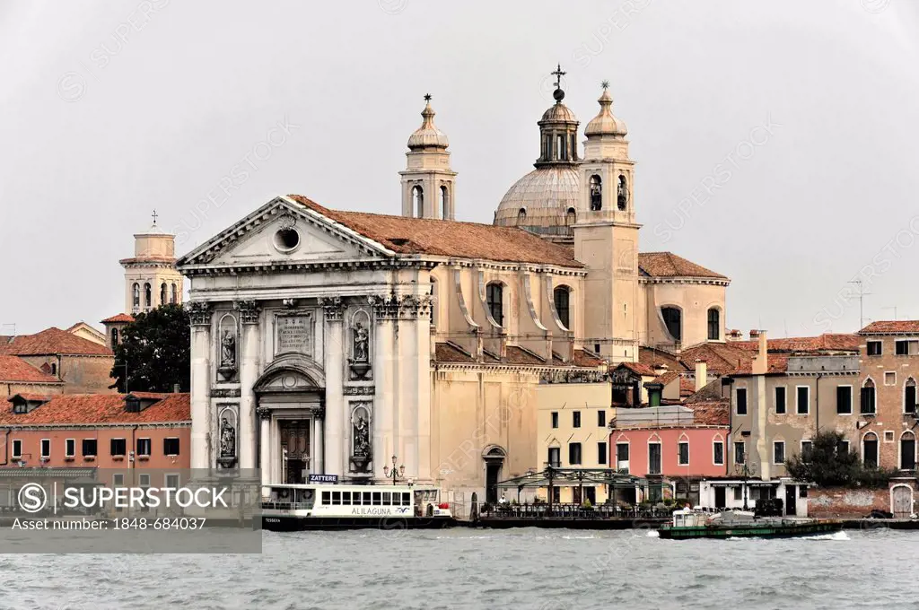 Church of Santa Maria della Rosario, built in 1726 - 1743, Fondamenta Zattere, Canale della Giudecca, Venezia, Venice, Italy, Europe