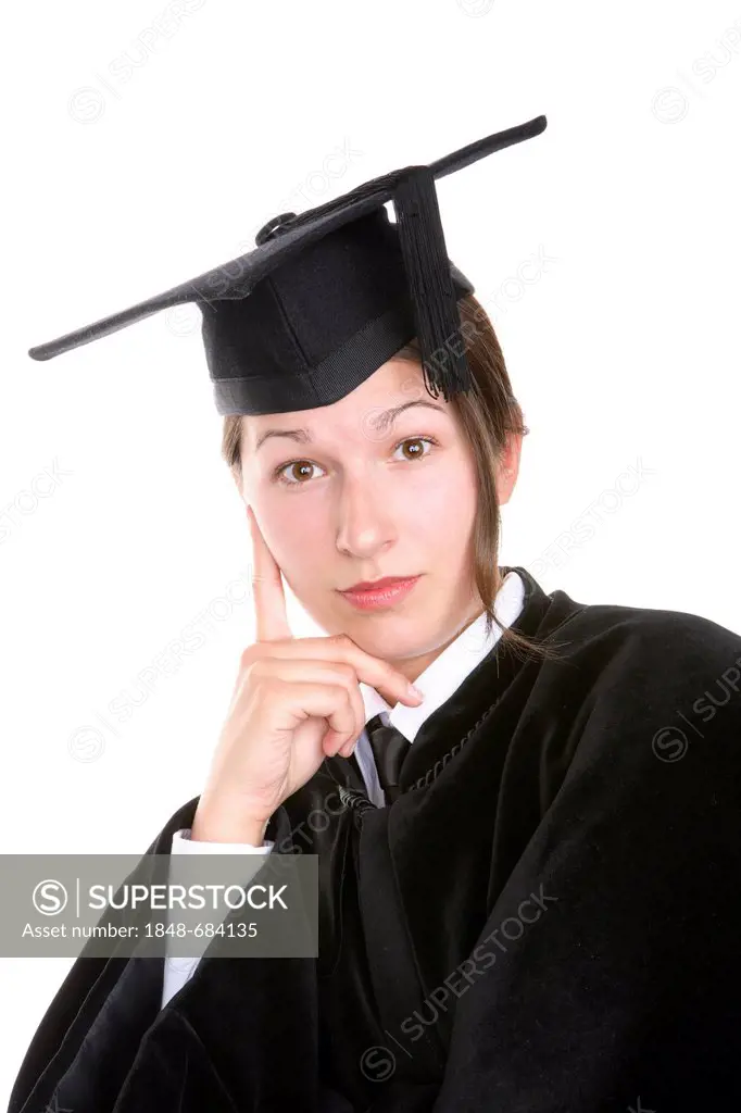 University graduate wearing a graduation cap
