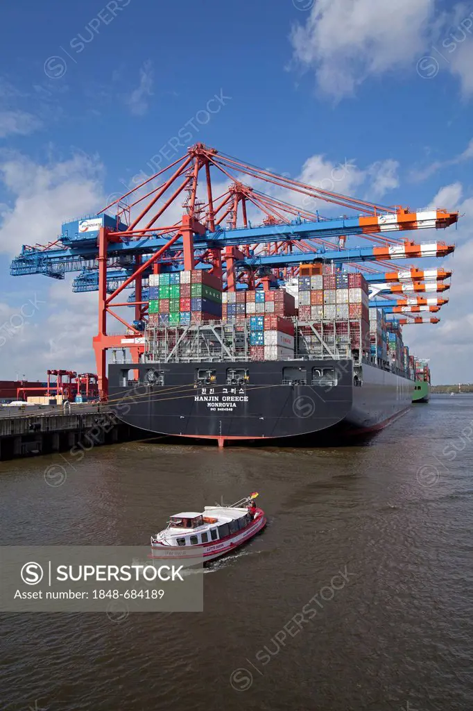 Eurogate Container Terminal, Port of Hamburg, Hamburg, Germany, Europe, PublicGround