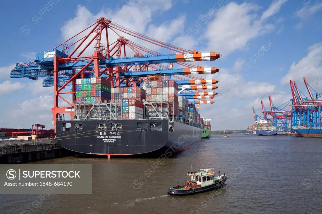 Eurogate Container Terminal, Port of Hamburg, Hamburg, Germany, Europe, PublicGround