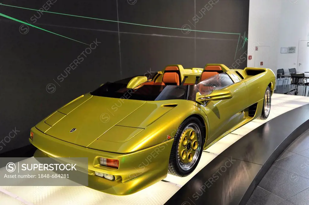 Lamborghini Diablo Roadster, 1992, museum mobile, Audi Erlebniswelt, Audi, Ingolstadt, Bavaria, Germany, Europe