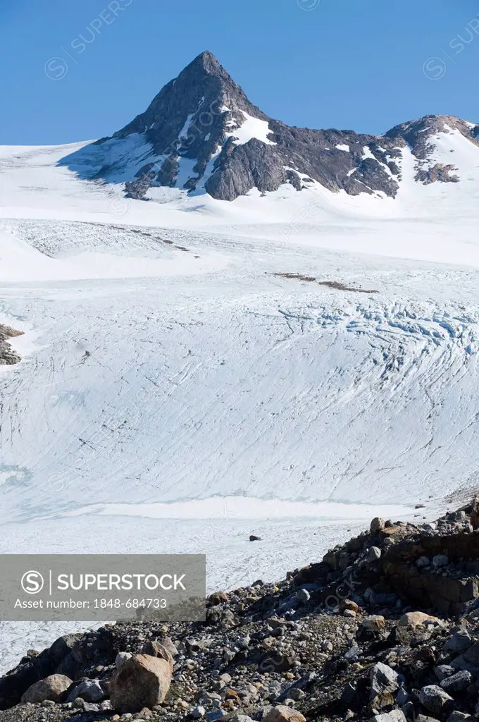 Mittivakkat Glacier, Ammassalik Peninsula, East Greenland, Greenland