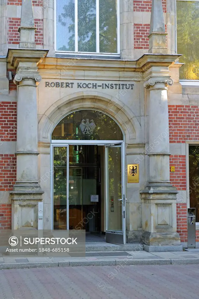Robert Koch Institute, RKI, building, main entrance, Berlin, Germany, Europe