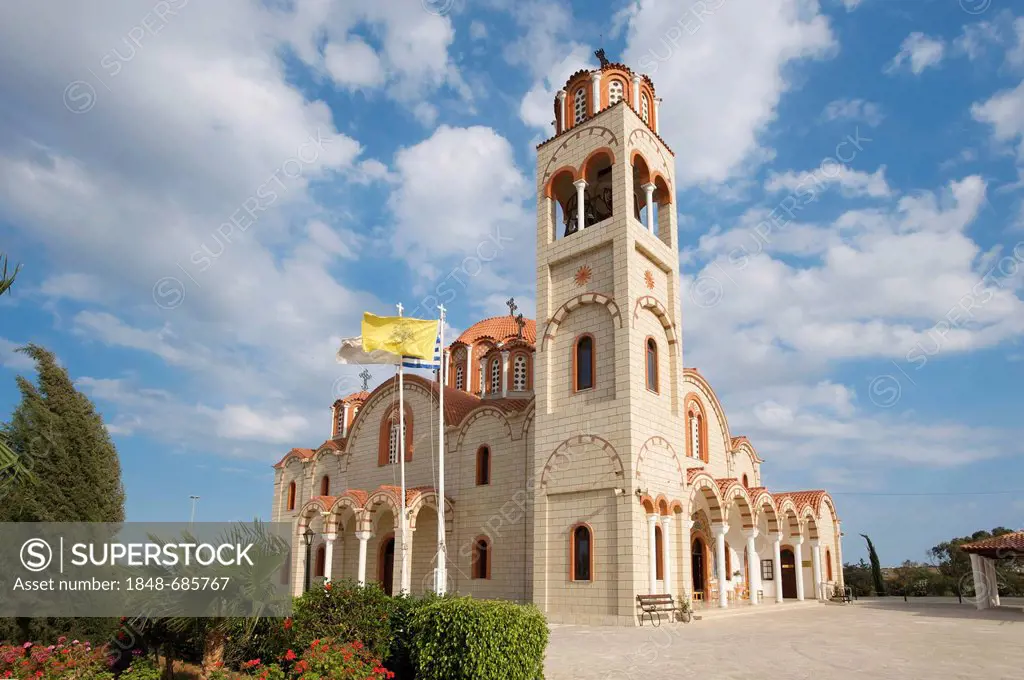 Church in Paralimni near Ayia Napa, Southern Cyprus, Cyprus