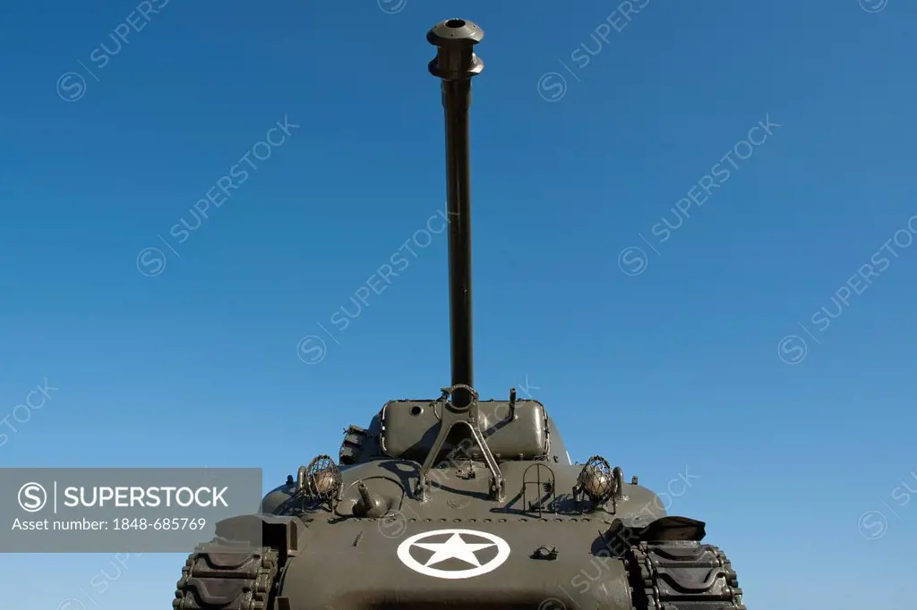 American Sherman tank from World War II, Marckolsheim, Alsace, France, Europe