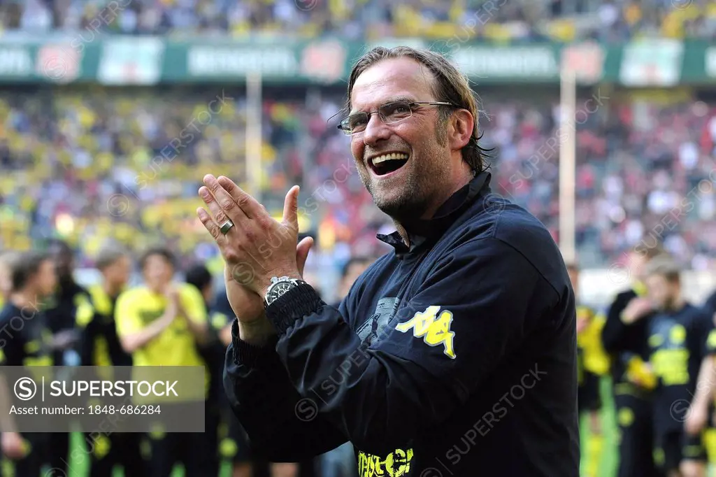 Coach Juergen Klopp, Borussia Dortmund, German champion 2011