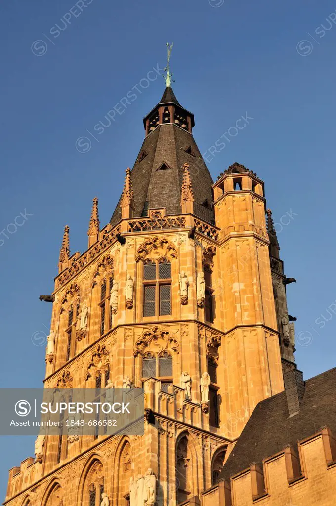 Cologne City Hall, City Hall Tower, Cologne, North Rhine-Westphalia, Germany, Europe, PublicGround
