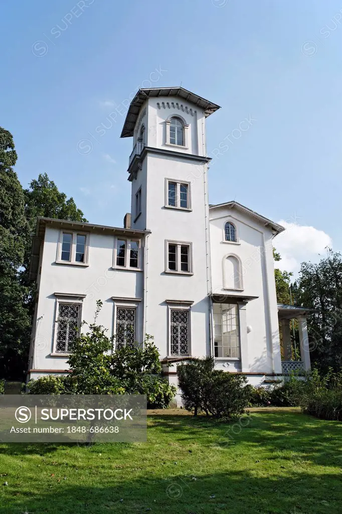 Haus Neuenhofen, a former country estate of a silk industrialist from the 19th Century, Schoenhaus Park, Krefeld-Bockum, North Rhine-Westphalia, Germa...
