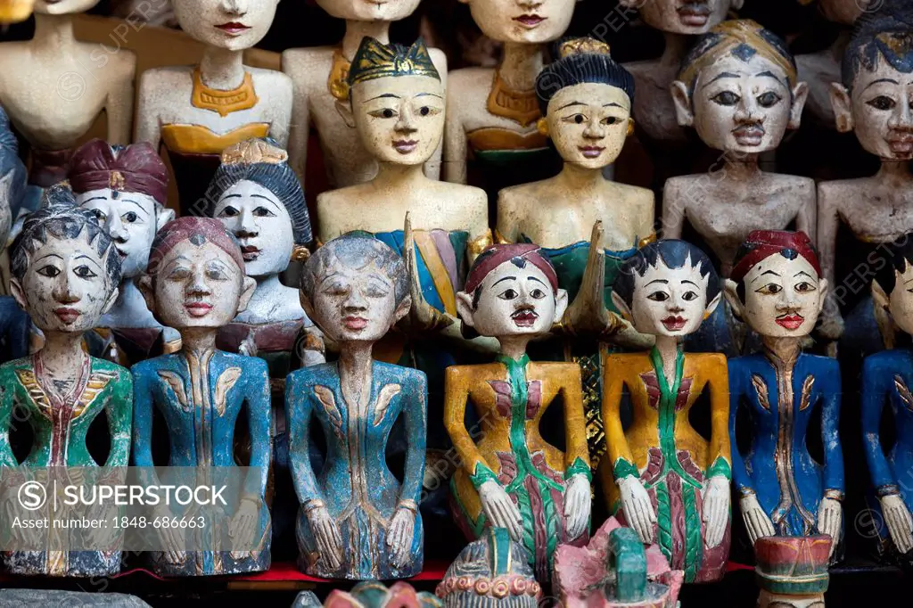 Traditional dolls as souvenirs, Ubud, central Bali, Bali, Indonesia, Southeast Asia, Asia