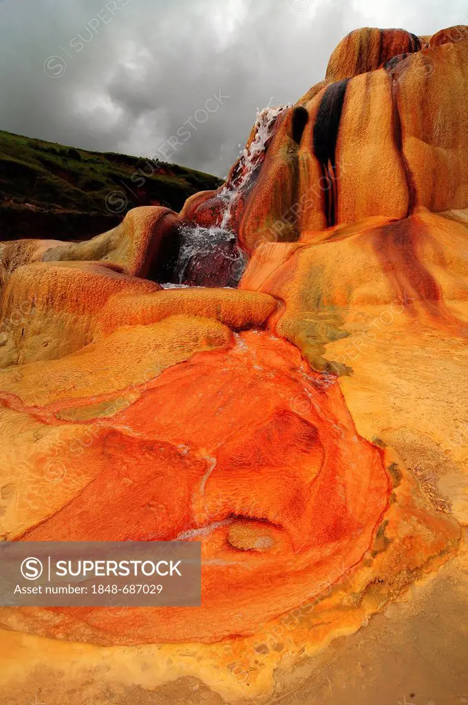 The geyser of Ampefy in the central highlands of Madagascar, Africa, Indian Ocean