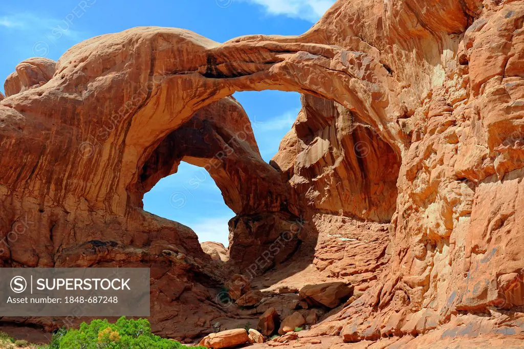 Double Arch, rock formation, Arches National Park, Utah, USA