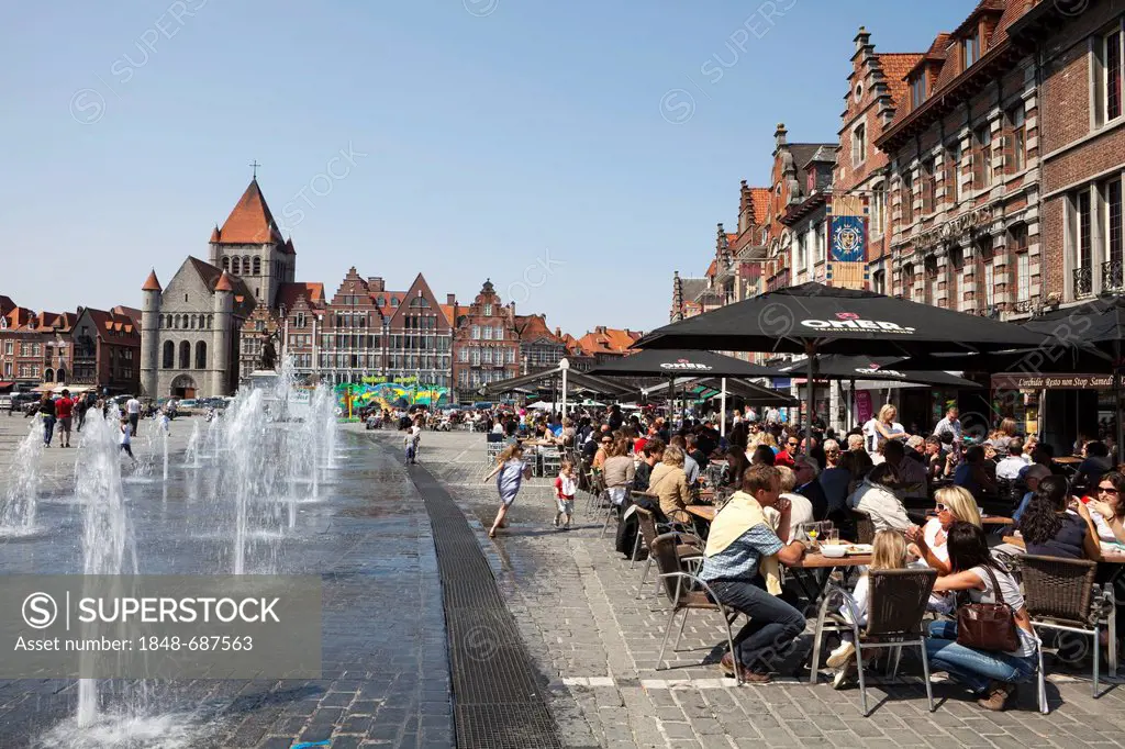 Grand Place, Tournai, Province of Hainaut, Wallonia or Walloon Region, Belgium, Europe