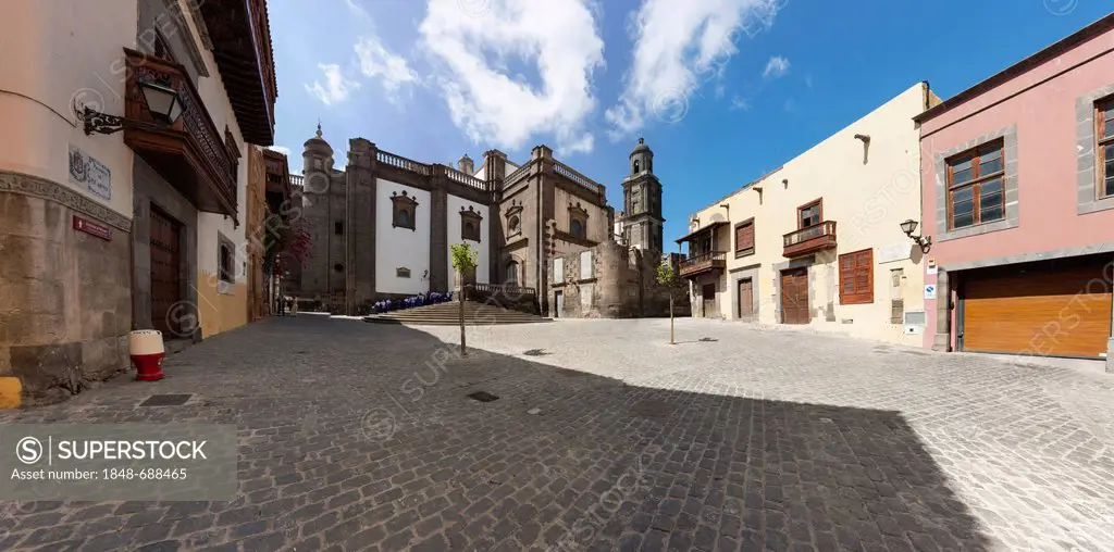 Santa Ana Cathedral, Plaza del Pilar Nuevo, Vegueta, old town of Las Palmas, Las Palmas de Gran Canaria, Gran Canaria, Canary Islands, Spain, Europe, ...