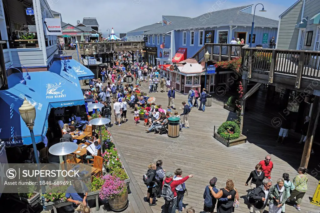 Pier 39 and Fisherman's Wharf, San Francisco, California, USA
