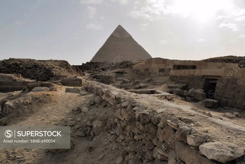 Chephren Pyramid, Pyramids of Giza, Cairo, Egypt, Africa