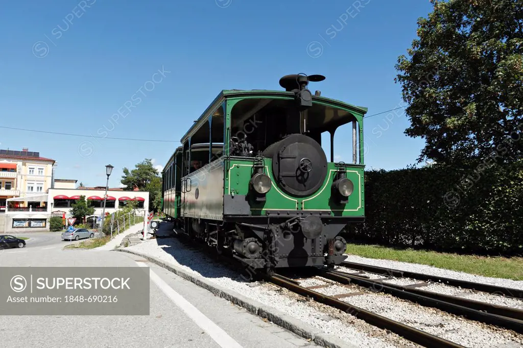 Chiemsee-Bahn steam train, Prien, Upper Bavaria, Germany, Europe