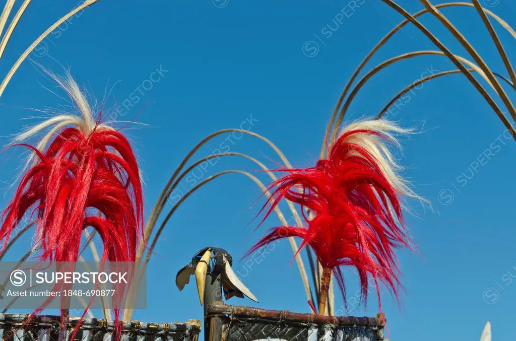 Decorations at the annual Hornbill Festival in Kohima, India, Asia