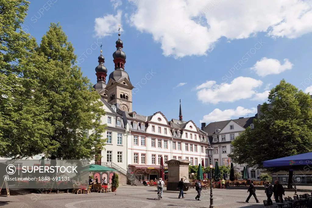 Am Plan market square, historic town centre, Koblenz, UNESCO World Heritage Cultural Landscape of the Upper Middle Rhine Valley, Rhineland-Palatinate,...