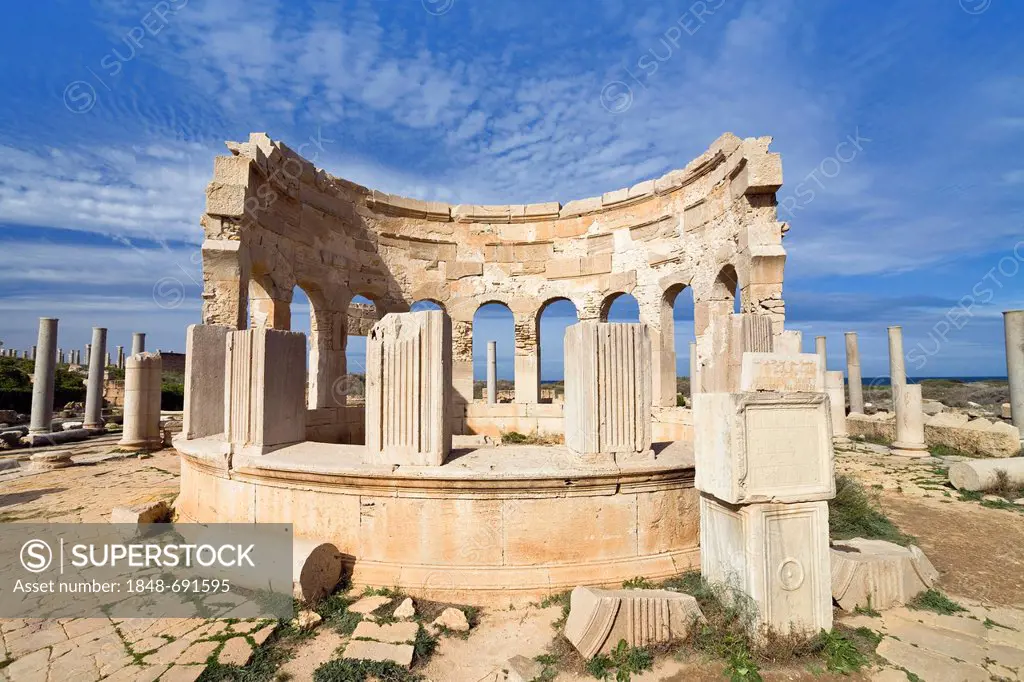The Market, Leptis Magna, Libya, North Africa, Africa