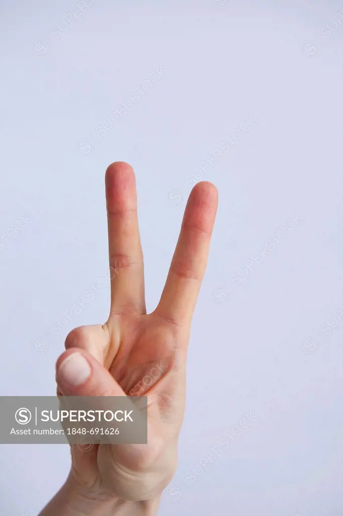 Victory sign, hand sign