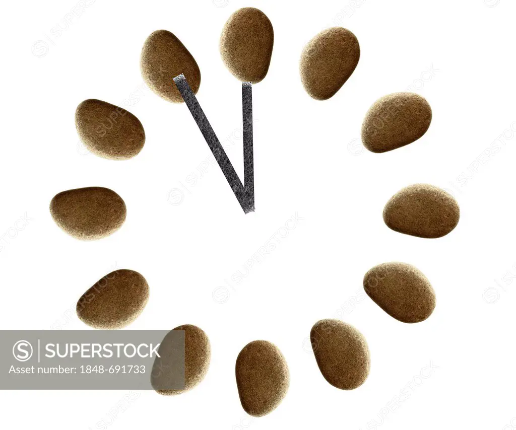 Clock made of stones