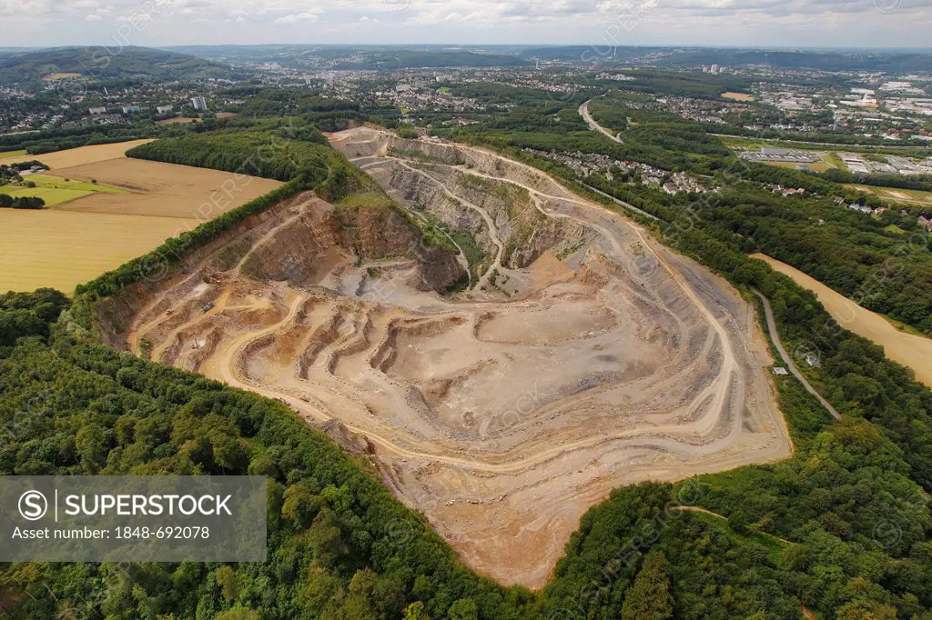 Aerial view, Donnerkuhle mine, Hagen, Ruhr area, North Rhine-Westphalia, Germany, Europe