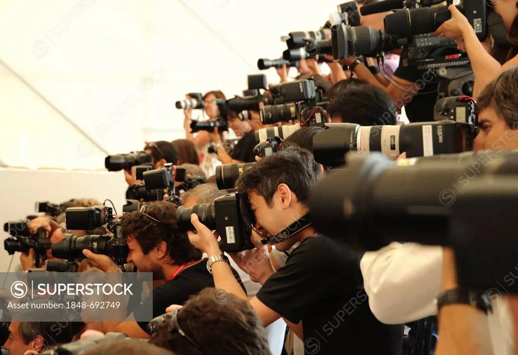 Photographer at a photocall at the 68th International Film Festival of Venice, Italy, Europe