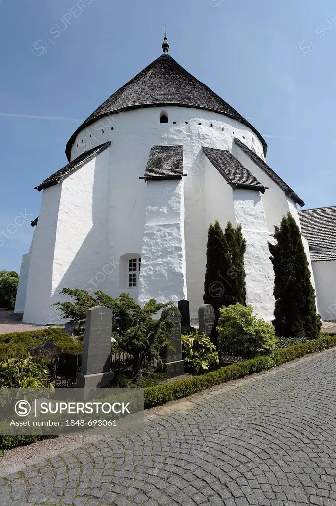 Round church, Bornholm, Denmark, Europe