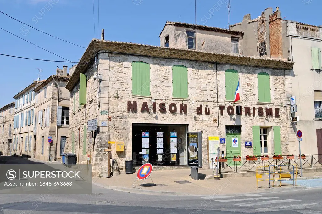 Tourist information, Saint Gilles du Gard, Languedoc-Roussillon region, France, Europe