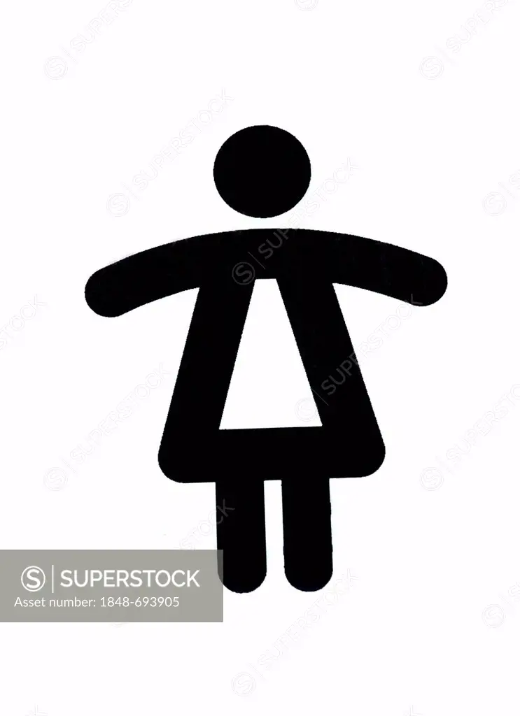 Pictogram, woman, ladies toilet
