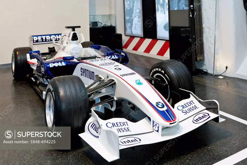 Formula 1 car of Sebastian Vettel, BMW, Prototyp Museum Hamburg, Hafencity quarter, Hamburg, Germany, Europe