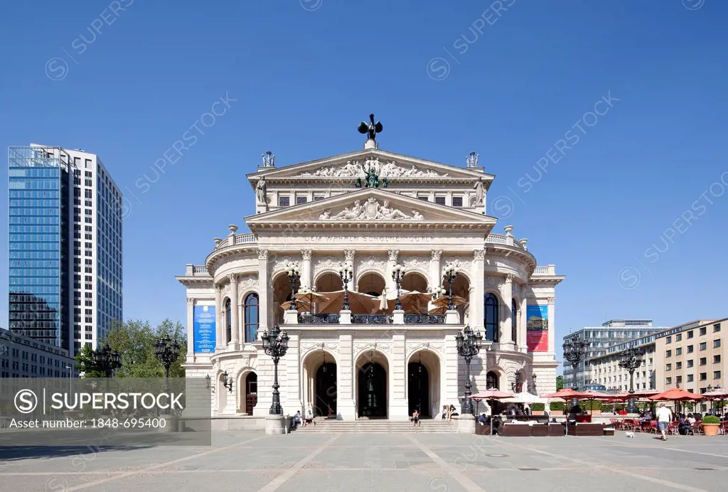 Alte Oper, concert and event hall, Opernplatz square, Frankfurt am Main, Hesse, Germany, Europe, PublicGround