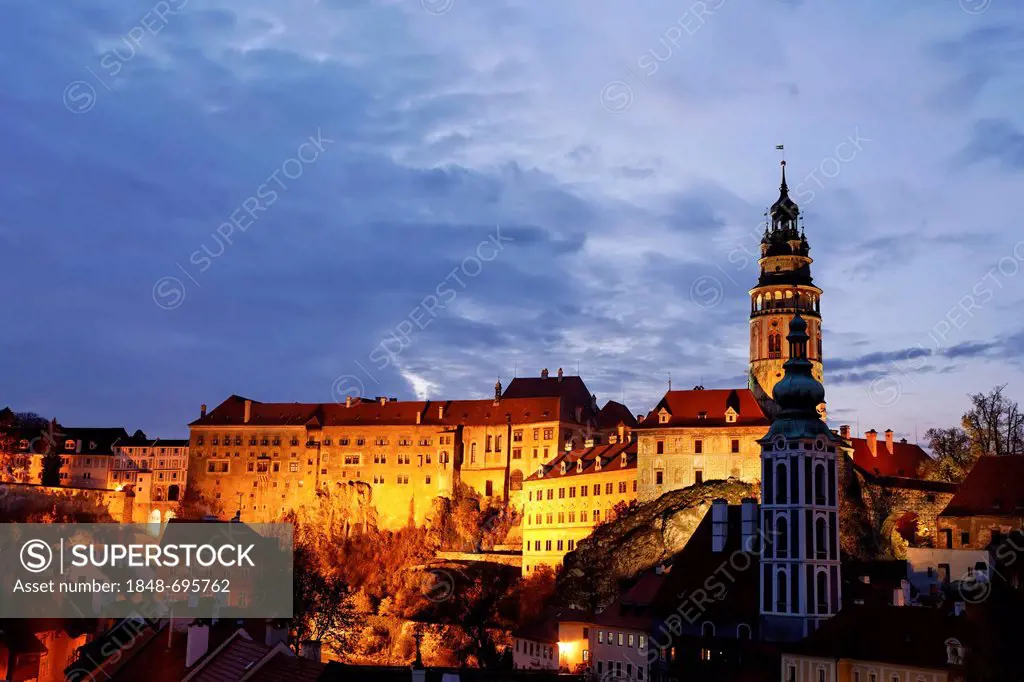 Cesky Krumlov castle, UNESCO World Heritage Site, South Bohemia, Bohemia, Czech Republic, Europe