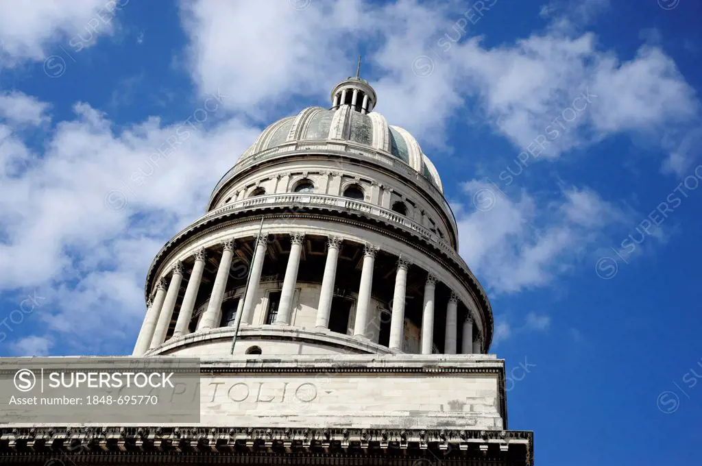 The Capitolio Nacional, a building in the style of neoclassicism, city centre of Havana, Centro Habana, Cuba, Greater Antilles, Caribbean, Central Ame...