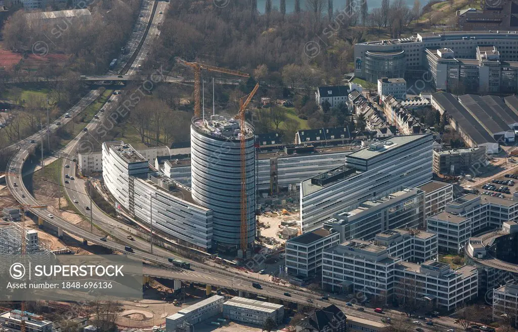 Aerial view, Vodaphone Campus, Duesseldorf, Rhineland, North Rhine-Westphalia, Germany, Europe