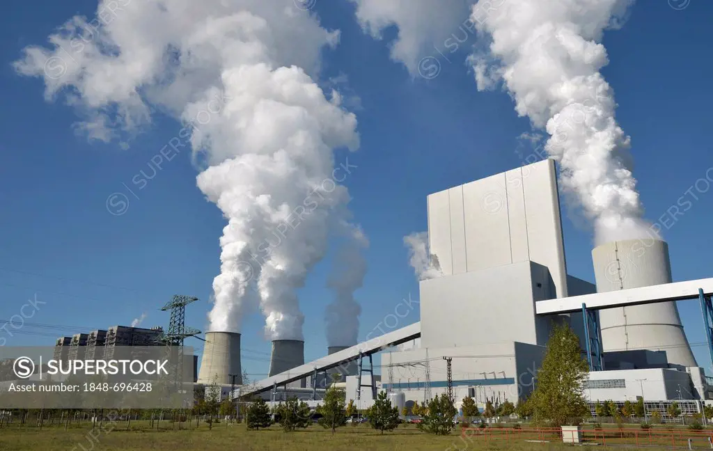 Boxberg brown coal power plant, Oberlausitz or Upper Lusatia, Saxony, Germany, Europe