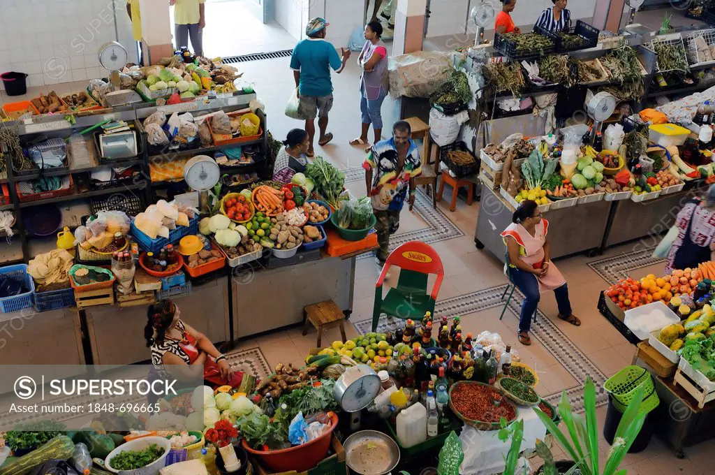 Market hall in Mindelo, Sao Vicente, Cape Verde, Africa