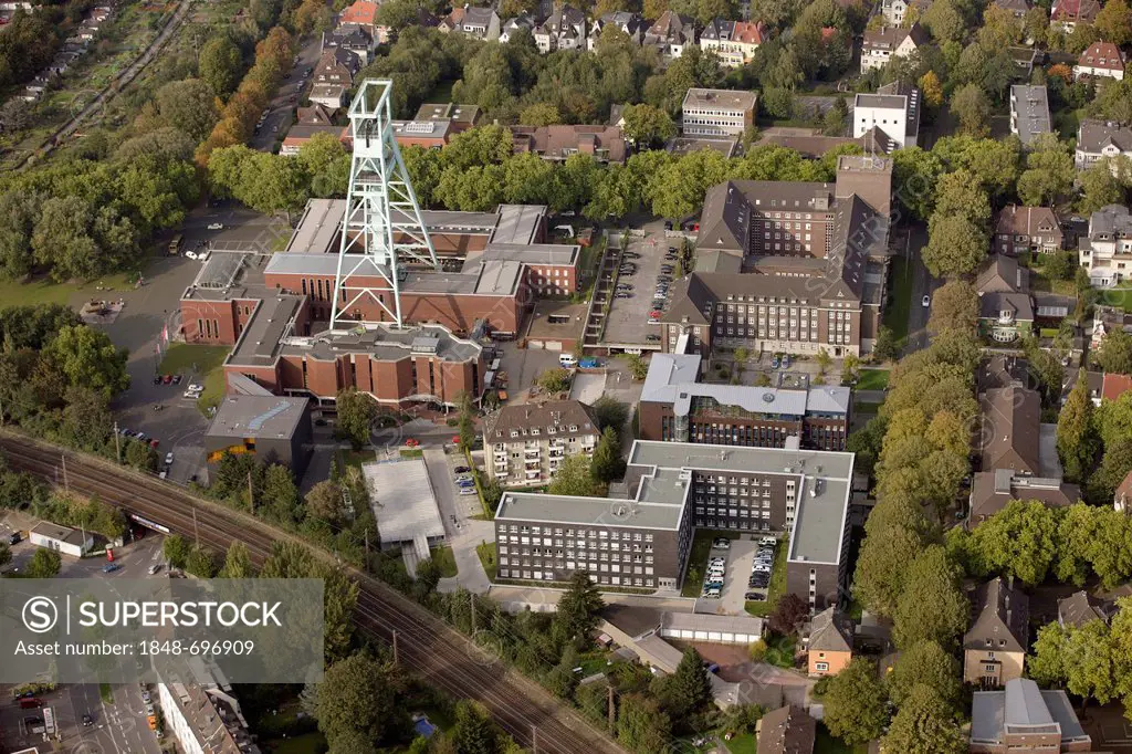 Aerial view, Bochum police headquarters, Bochum, Ruhr Area, North Rhine-Westphalia, Germany, Europe