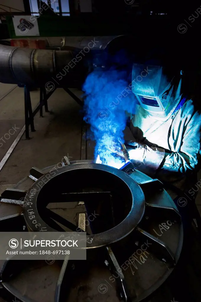 Manufacturing a hydropower turbine for Volk AG, Gutach, Baden-Wuerttemberg, Germany, Europe