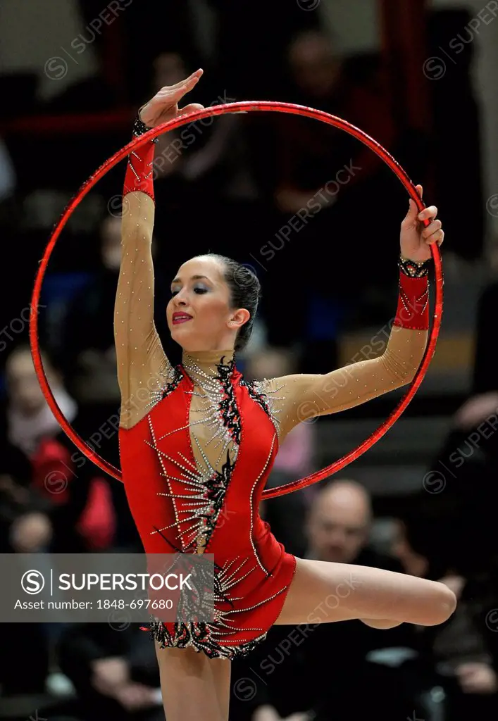 Neta Rivkin, ISR, Israel, hoop, Rhythmic Gymnastics Schmiden International 2012, Fellbach near Stuttgart, Baden-Wuerttemberg, Germany, Europe