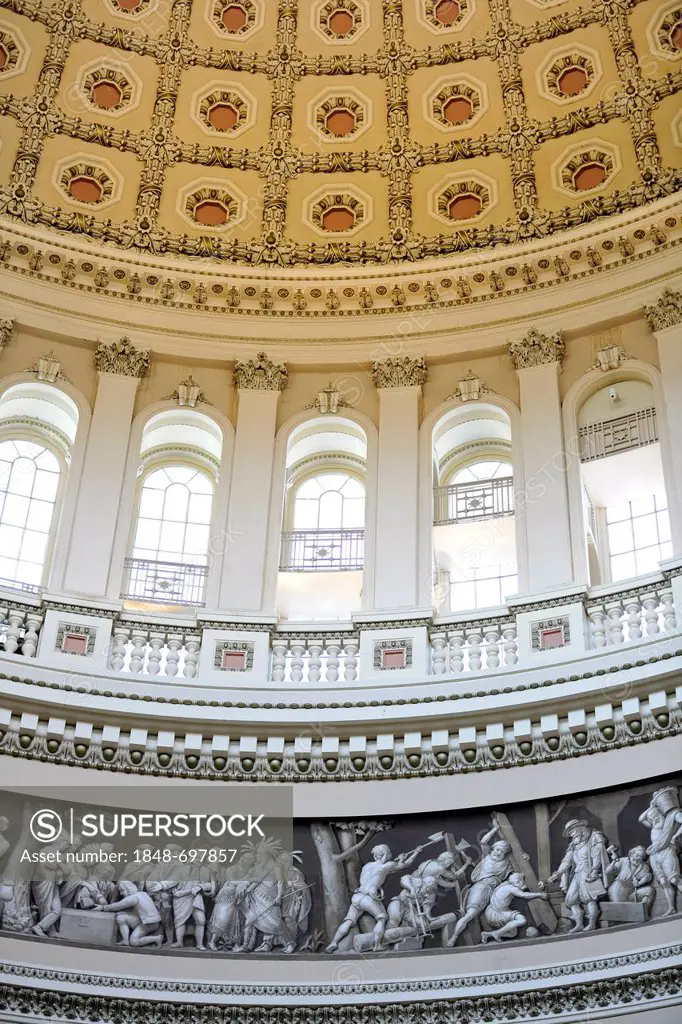 Rotunda of the dome, United States Capitol, Capitol Hill, Washington DC, District of Columbia, United States of America, USA