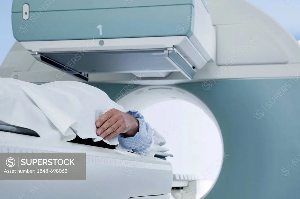 Patient in CT scanner