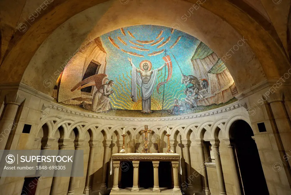 Resurrection Chapel, center for prayer and pilgrimage, crypt, Washington National Cathedral or Cathedral Church of Saint Peter and Saint Paul in the d...